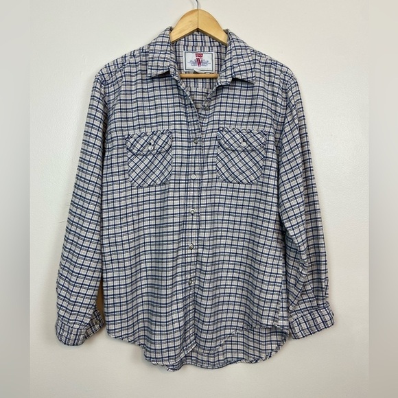 VINTAGE LEVI’S PLAID SNAP WESTERN BUTTON DOWN FLANNEL SHIRT - Picture 1 of 6
